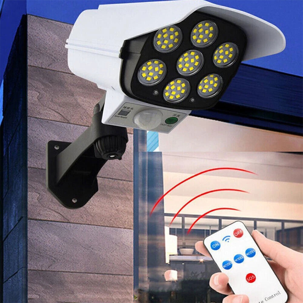 2X 77LED Solar PIR Motion Sensor Wall Light Outdoor Street Garden Security Lamp