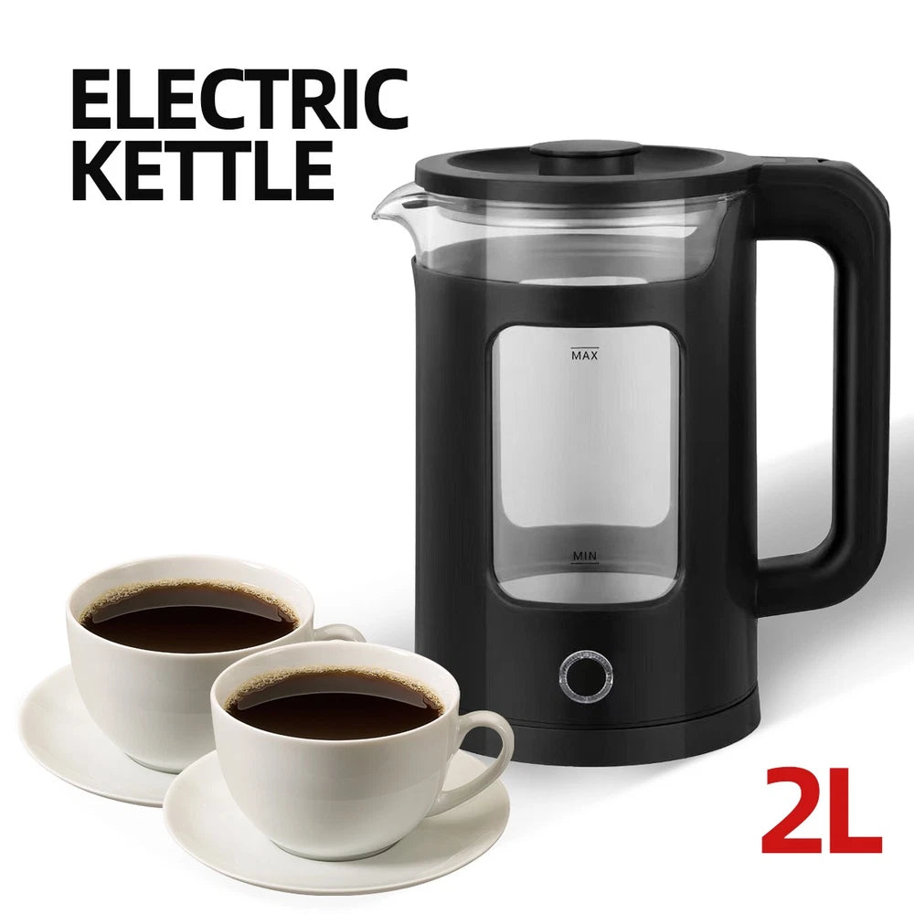 Electric Kettle Fast Boil 1500W Stainless Steel Jug Boil-Dry Protection
