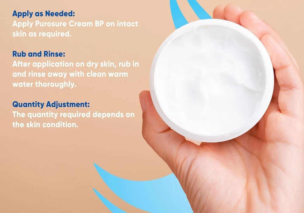 Purosure Aqueous Moisturising Cream 500ml Relief Of Dry Dry Skin Fragrance Free