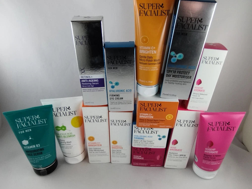 Super facialist Products, Rosehip,vitamin C,Face Cream,Face Scrub,Wash, Cleanser