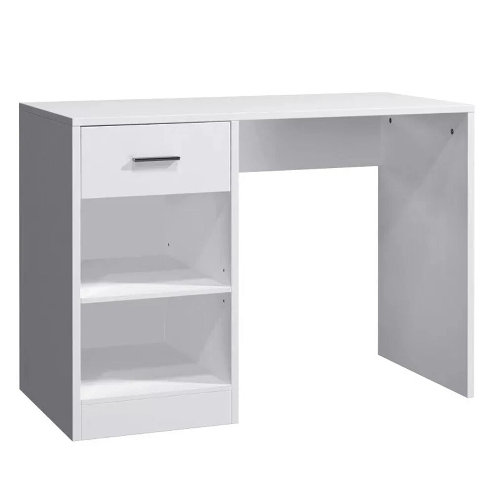 100cm Computer Desk Study Writing Table PC Laptop Desk with Drawer 2 Shelves