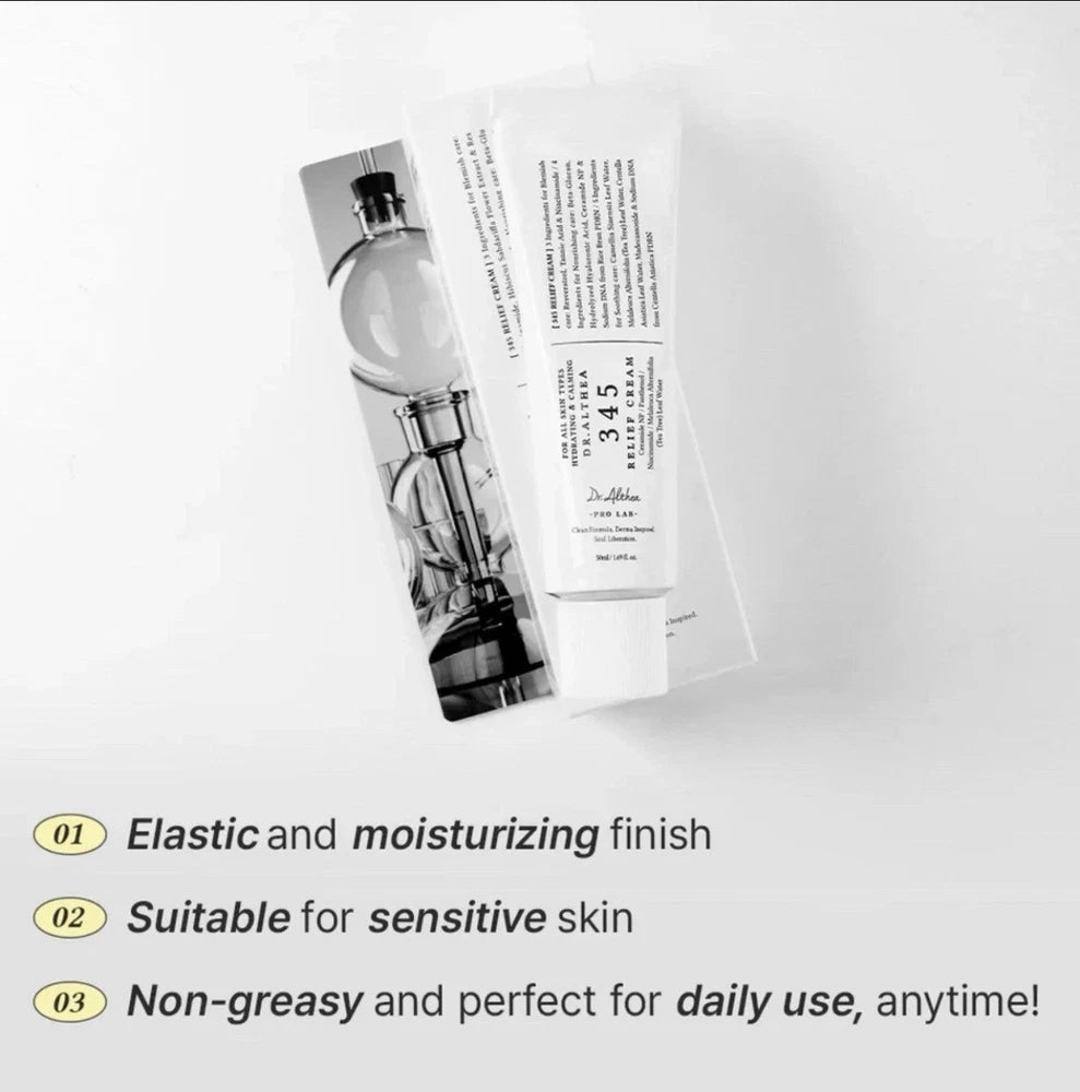 [3 PACK] Dr. Althea 345 Relief Daily Face Moisturizer Cream 50ml 1.69 fl oz