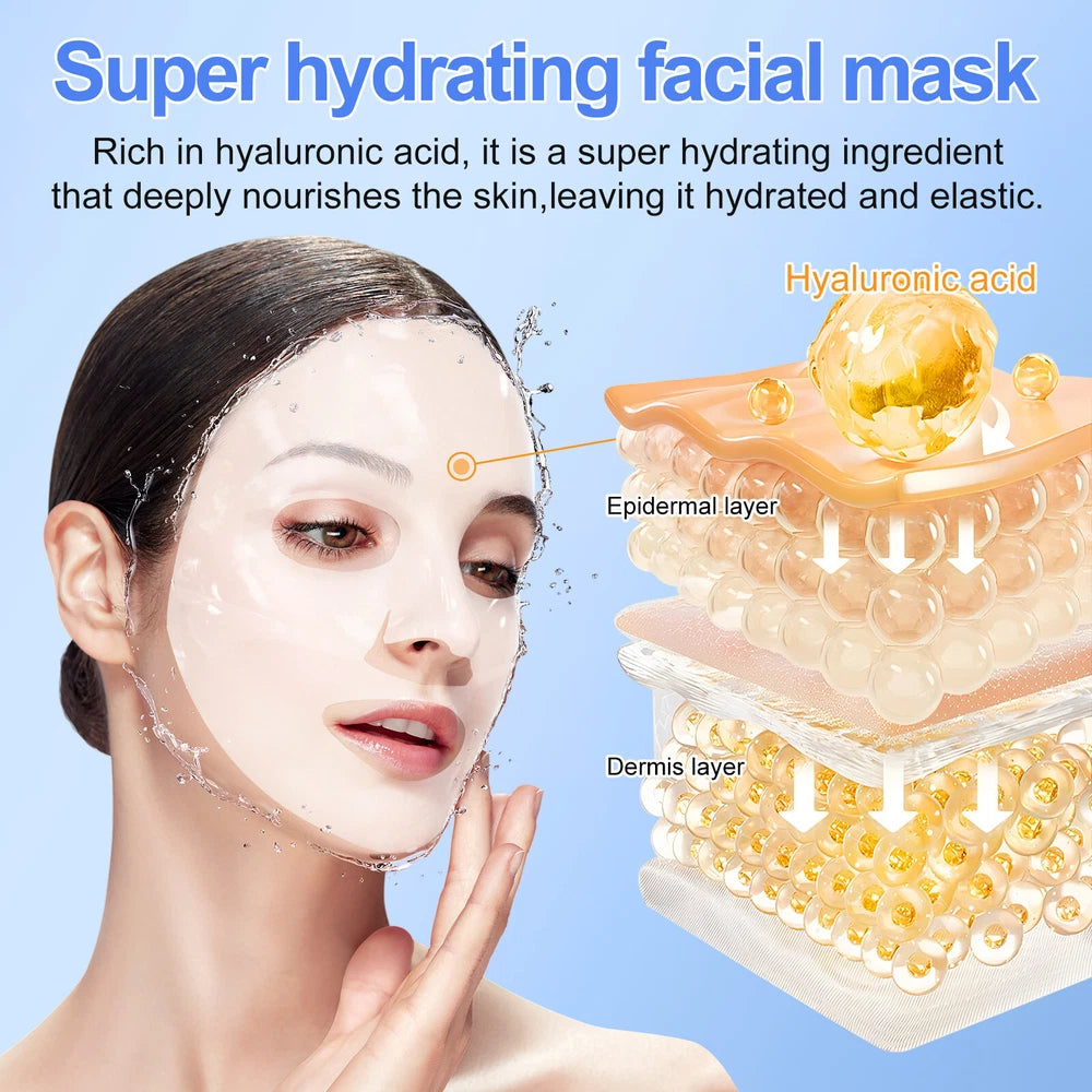6pcs Overnight Korean Bio-Collagen Real Deep Face Mask _ Brightening  Hydrating