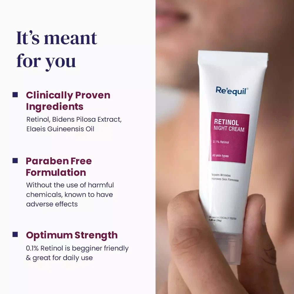 Retinol Face Cream Anti Ageing  | Wrinkle and Fine Line Repair | Night Cream