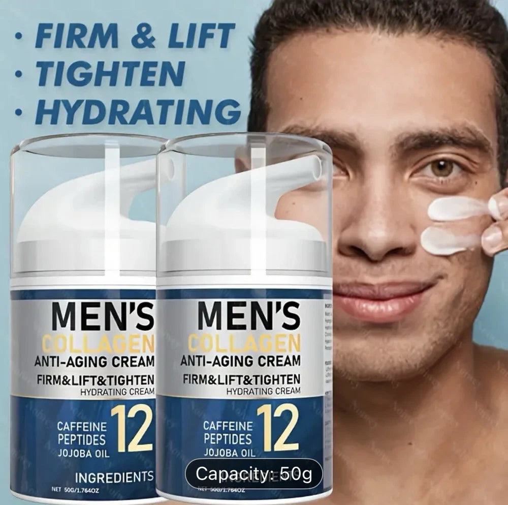 Men’s Collagen Anti-aging Cream Firm Lift & Tighten Skin 50ml New UK Stock