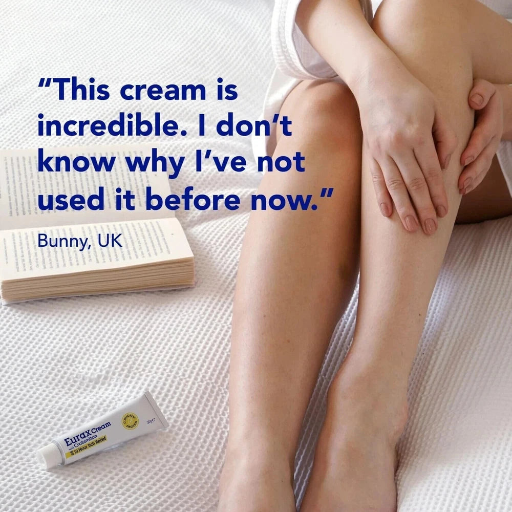 Eurax Itch Relief Dry Skin, Allergic Rash, Chickenpox, Anti-Itch Cream 30g