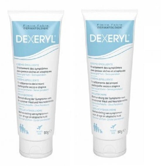 Dexeryl Emollient Cream For Dry & Atopic Skin - 50g Pack of 2