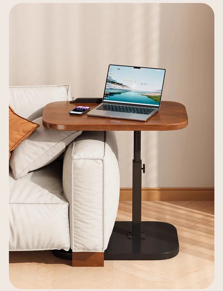 C-Shaped Flip Sofa Side End Table Coffee Laptop Table Living Room Bedroom