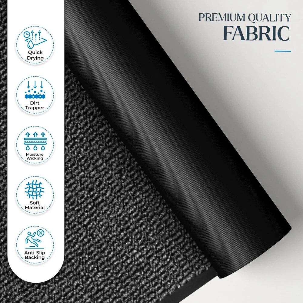 Door Mat Heavy Duty Barrier Rubber Entrance Non-Slip Floor Rugs Kitchen Runner