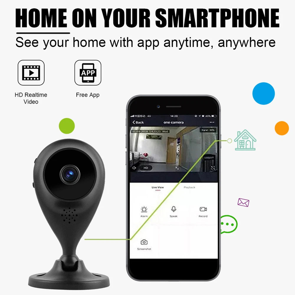 1080P WiFi CCTV Indoor & Outdoor Wireless Camera Home Security Night Vision Cam