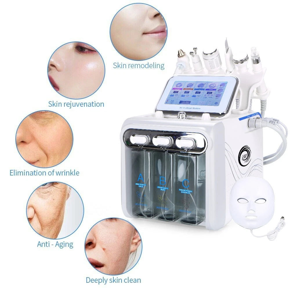 6/7 in 1 Hydra Water Facial Cleaner Aqua Peel Hydro Dermabrasion Beauty Machine