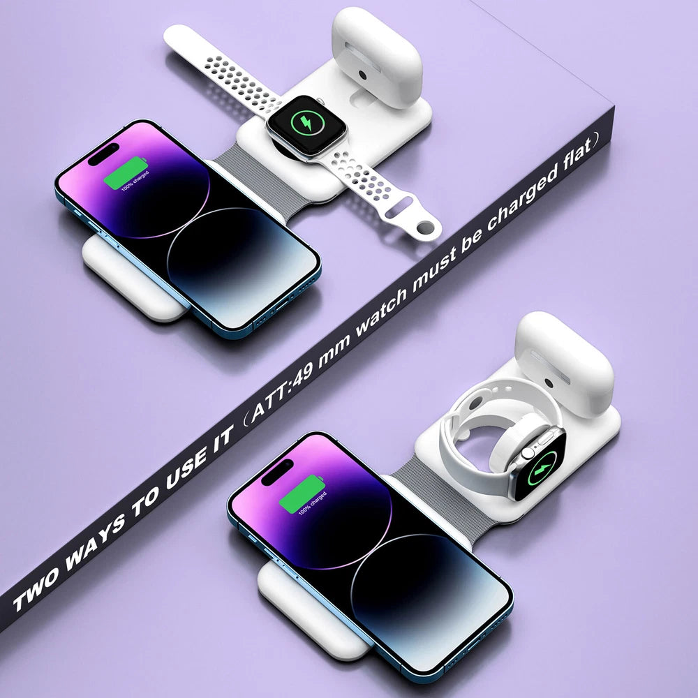 3in1 Wireless Charger Dock Charging Station For Apple Watch iPhone 16 15 14 13 X
