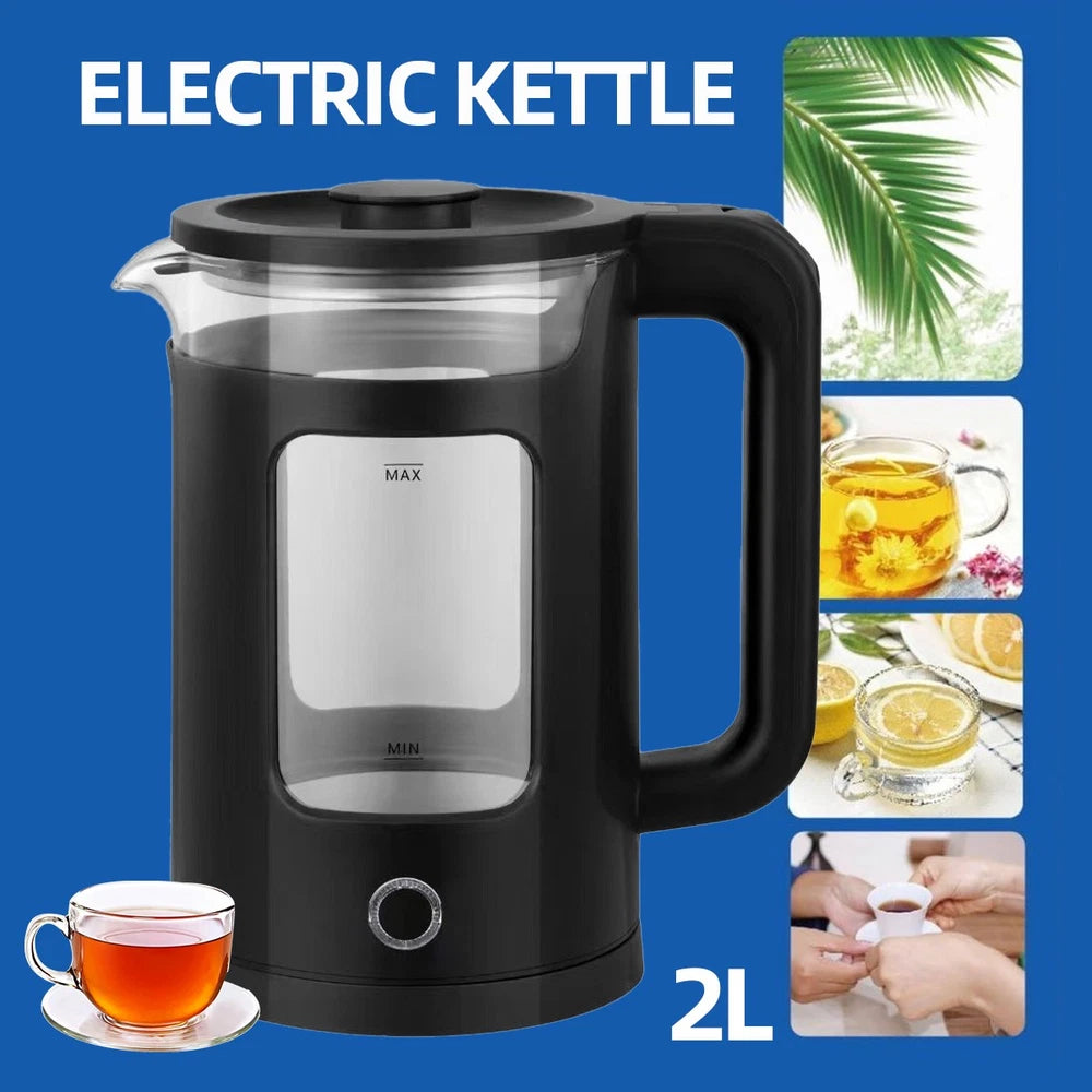 2.3L Electric Kettle Fast Boil 1500W Stainless Steel Jug Boil-Dry Protection