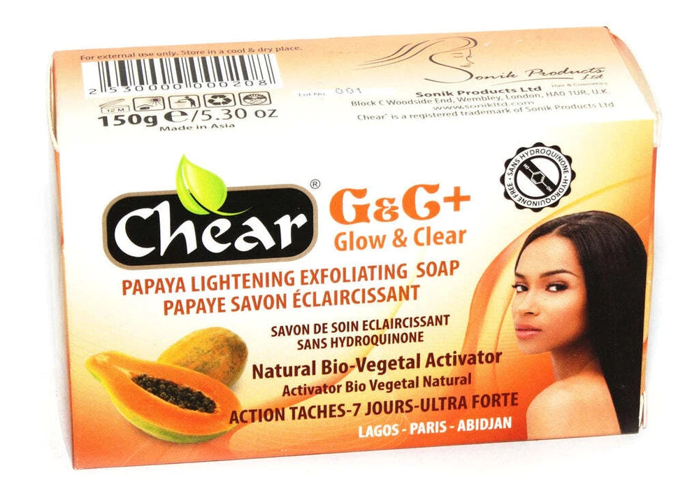 Chear Papaya G&C Skin Brightening Range - Lotion, Cream, Oil, Soap or Shower gel