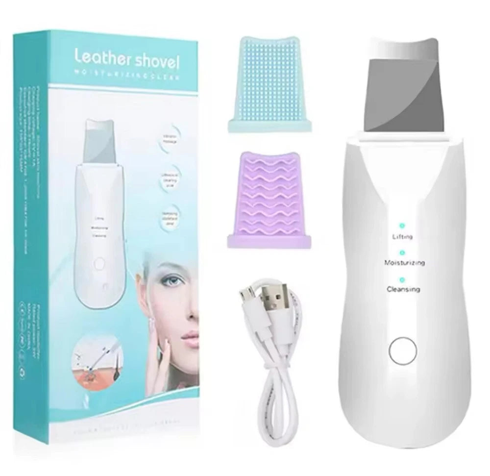Facial Skin Scrubber, Ultrasonic Skin Spatula Face Blackhead Remover Machine🇬🇧