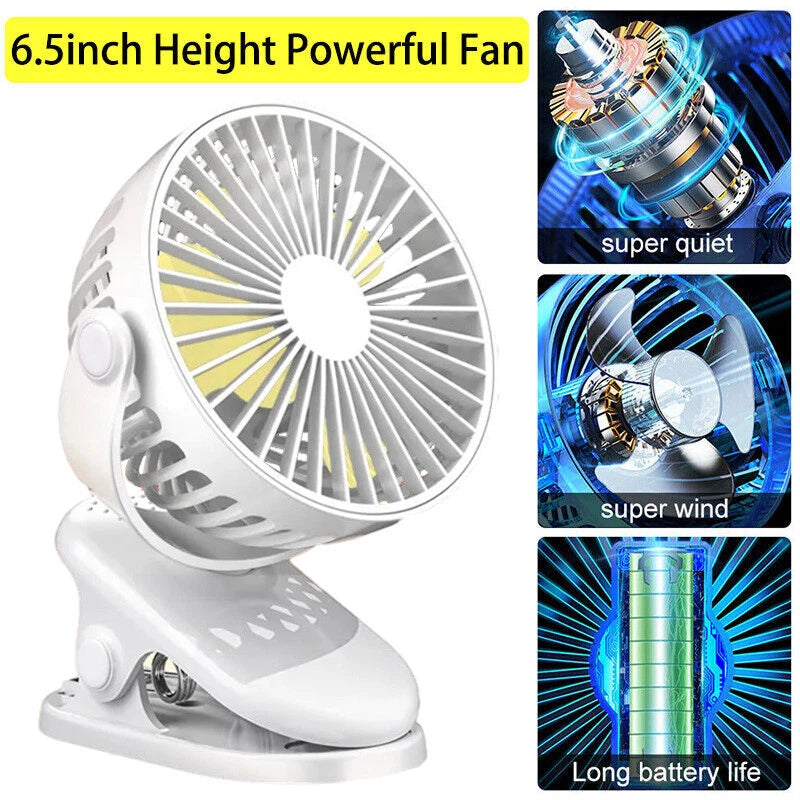 Neck Fan USB Portable Neck Fan Rechargeable Portable Cooler Neckband Bladeless~