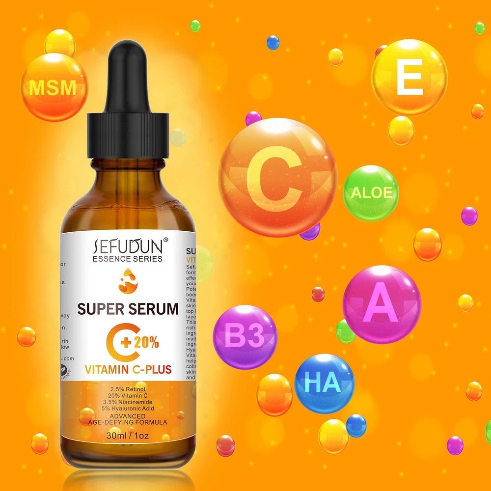 Vitamin C +20% Face Super Serum  Hyaluronic Acid 30ML  Brand New UK