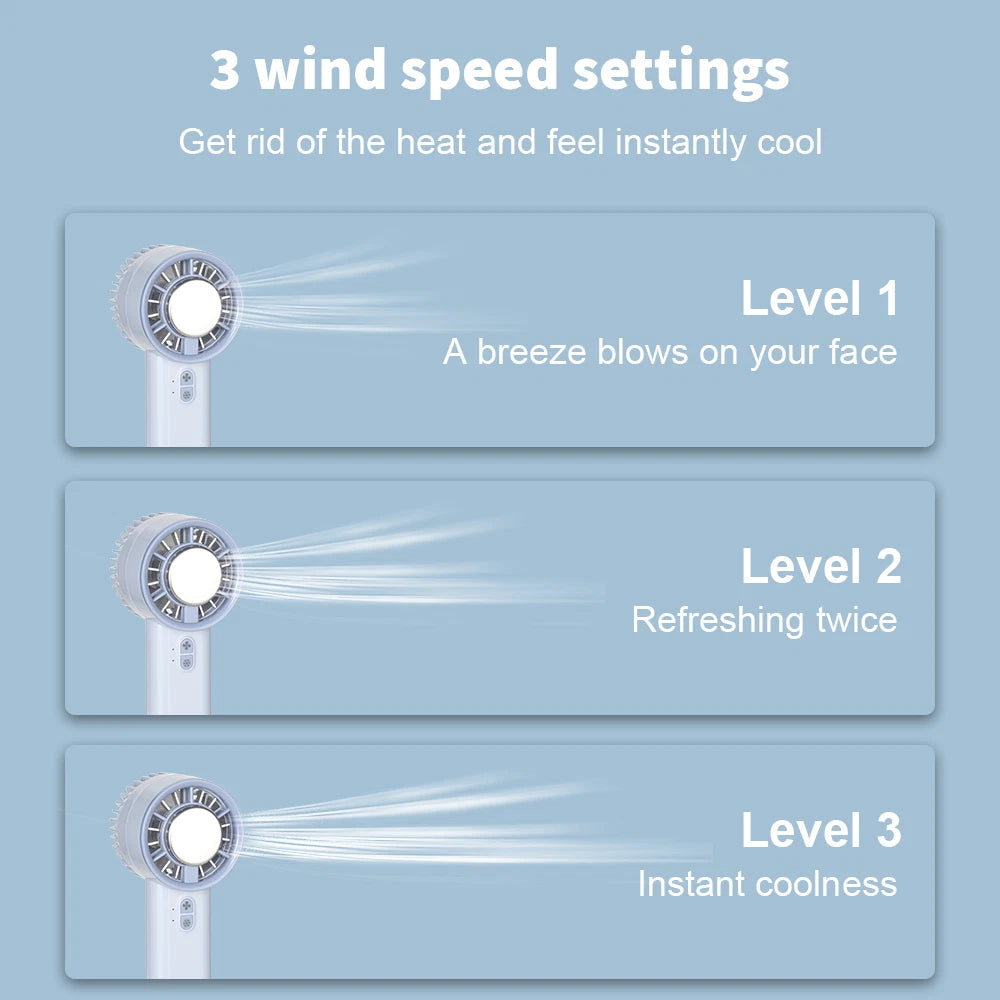 Portable Hand-held Fan Mini Folding Desk Fan Cooler Cooling USB Rechargeable UK