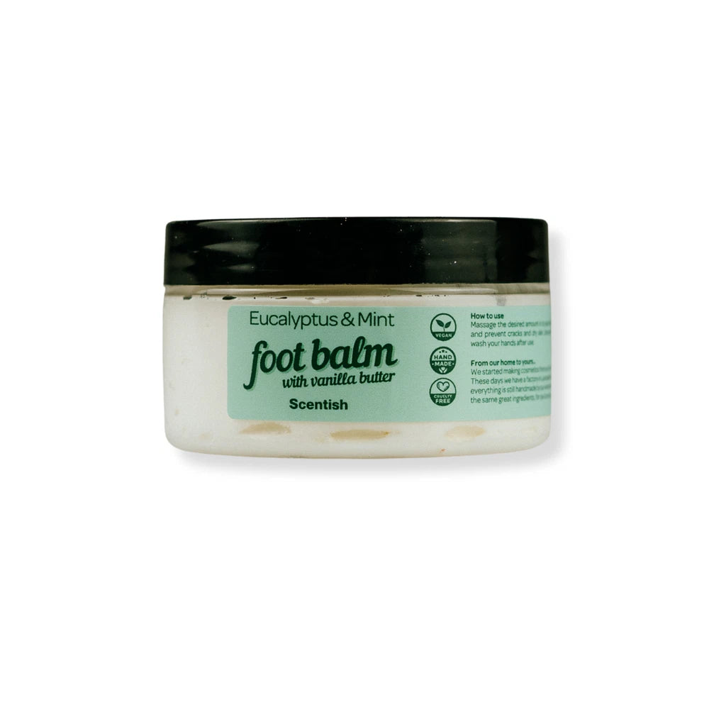 Moisturising Foot Balm Eucalyptus Spearmint Dry Cracked Skin Hydrating Scentish