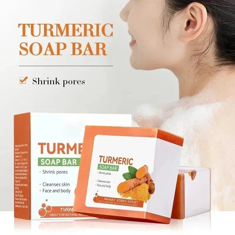Turmeric Soap Skin Whitening Dark Spots Lightening Acne Brightening Tumeric