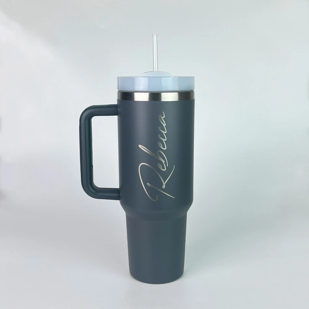 Personalised Name Engraved Double Walled Insulated Cup Tumbler Travel Mug - 40oz