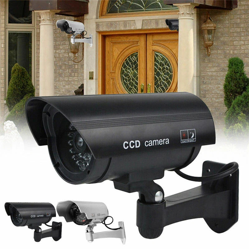 Fake  CCTV Security Camera Flashing LED Indoor Outdoor Surveillance