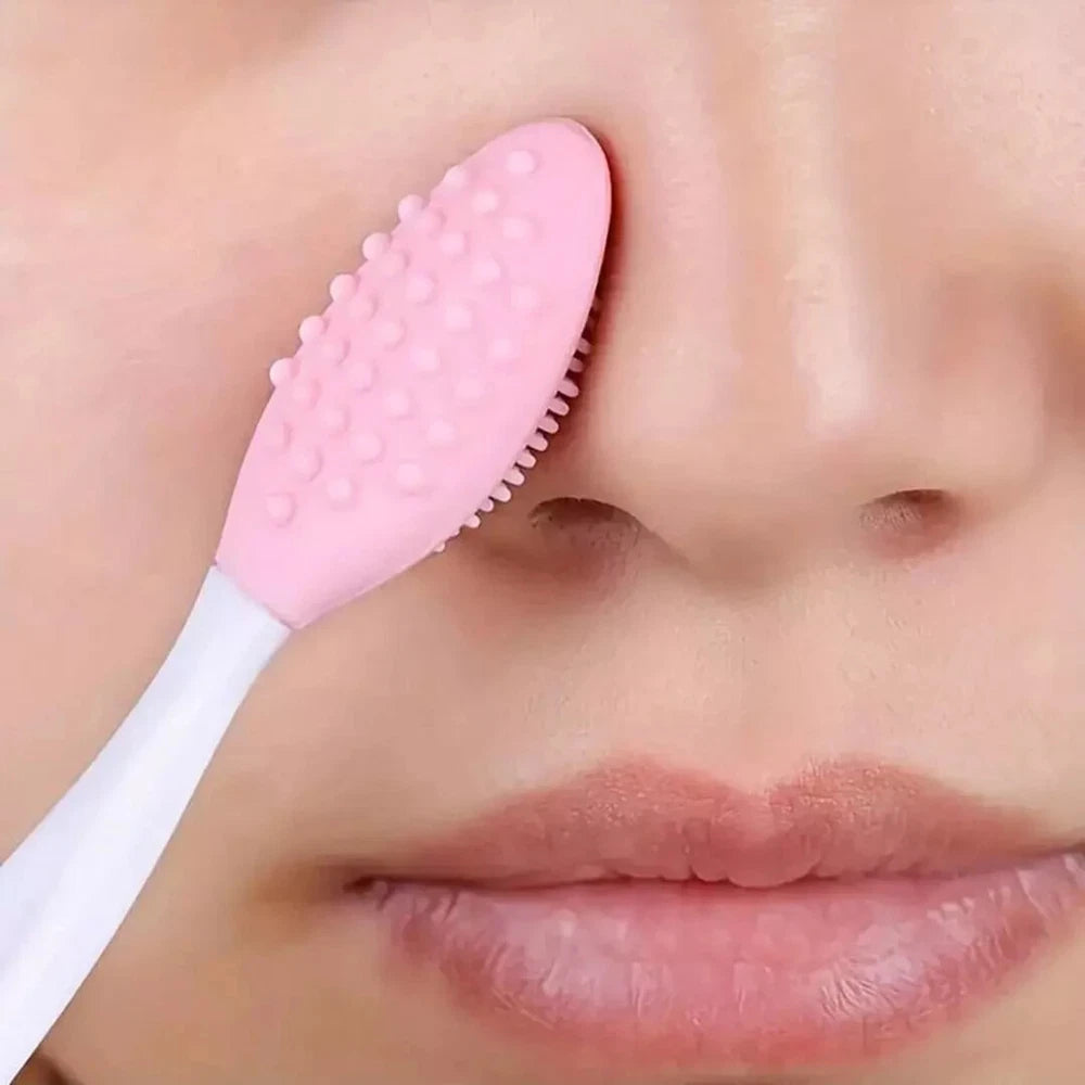 Facial Silicone Brush Exfoliating Cleansing Pores Nose Face Lips Blackhead Skin