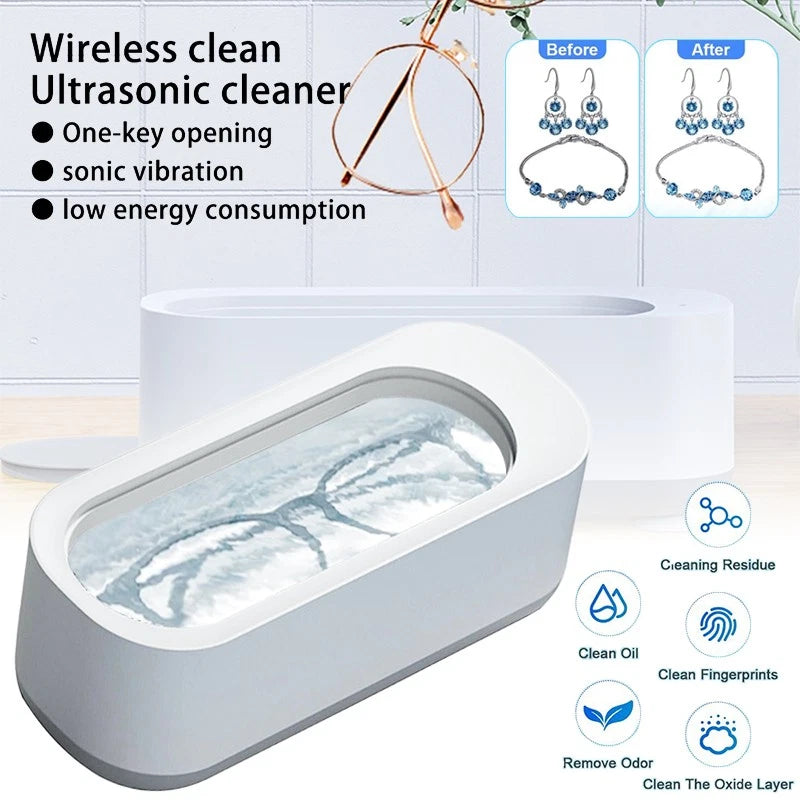 Ultrasonic Cleaner Sonic Wave Tank Glasses Watch Jewellery Cleaning Machine UK