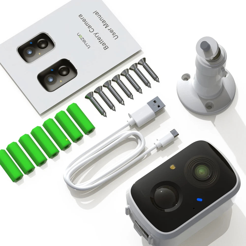 TMEZON Outdoor Security Camera Colour Night Vision Home WiFi Battery CCTV System