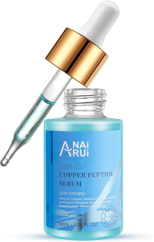 Copper Peptides Serum for Face - Ghk-Cu anti Aging Face Serum with Hyalu