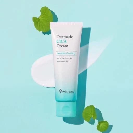 9wishes CICA Face Cream Soothing, Hydrating, Moisturiser, Korean Skincare 50ml