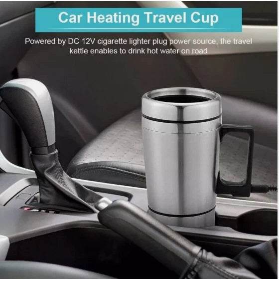 12v Portable Electric Kettle Car Van Travel Stainless Steel Water Heater Pot UK