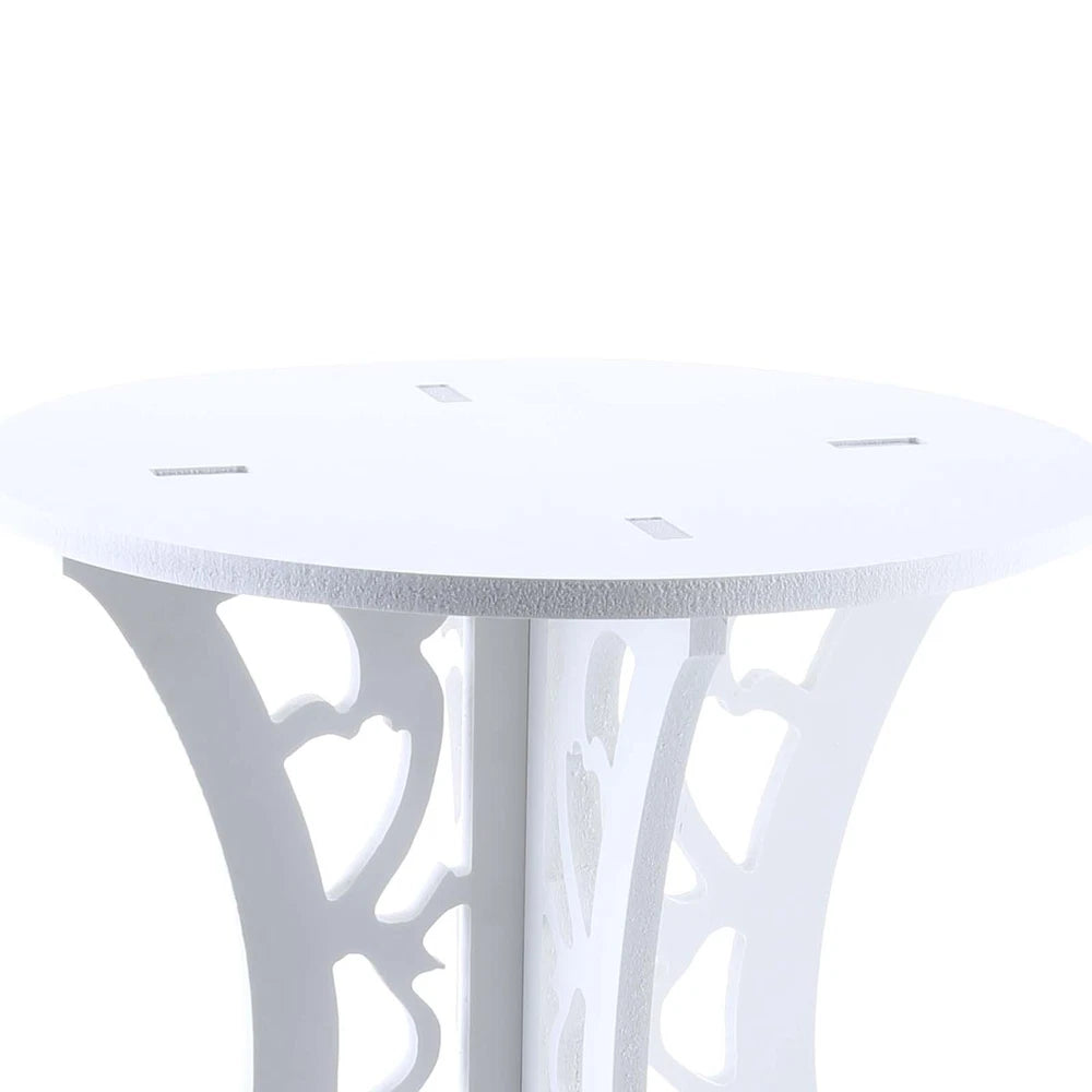 Small Wooden Round Side Table Beside Tea Coffee Lamp Plant Rack Stand Home Decor