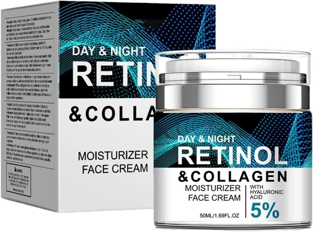 Face Moisturiser Retinol Cream, Anti Aging Face Cream with Collagen Hyalur