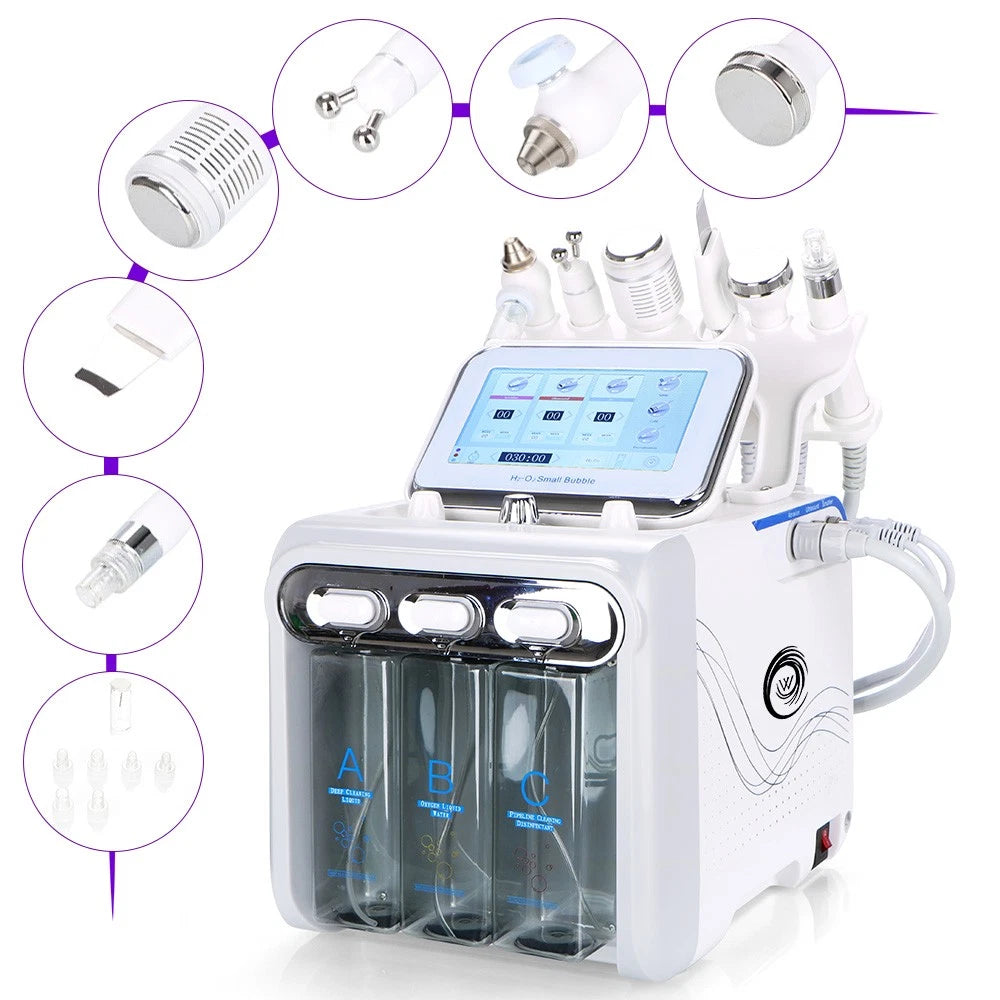 6/7 in1 Hydra Water Facial Cleaner Aqua Peel Hydro Dermabrasion Beauty Machine