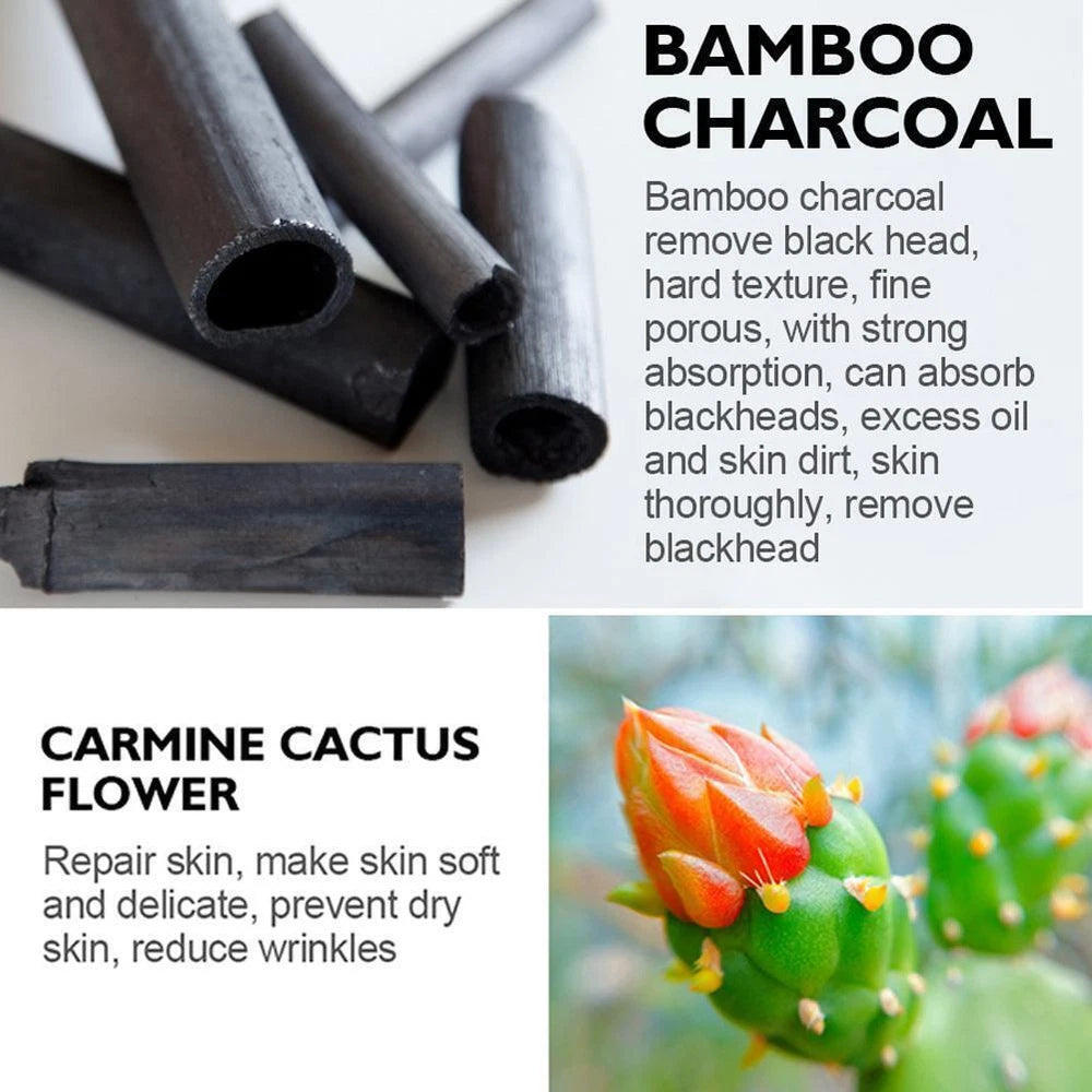 Bamboo Charcoal Blackhead Removal Peel-Off Nose Mask Clean Pores Tool♤