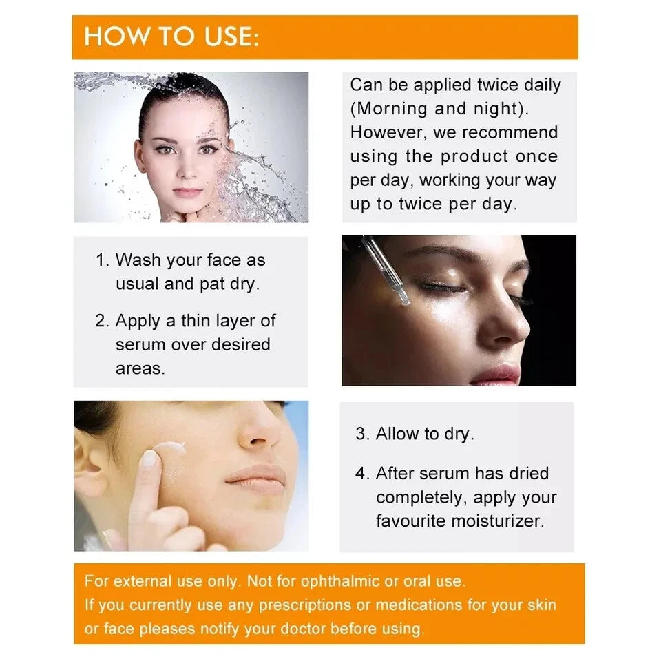 Vitamin C Face Serum Cream with Hyaluronic Acid-Anti Aging Anti Wrinkle 50ml