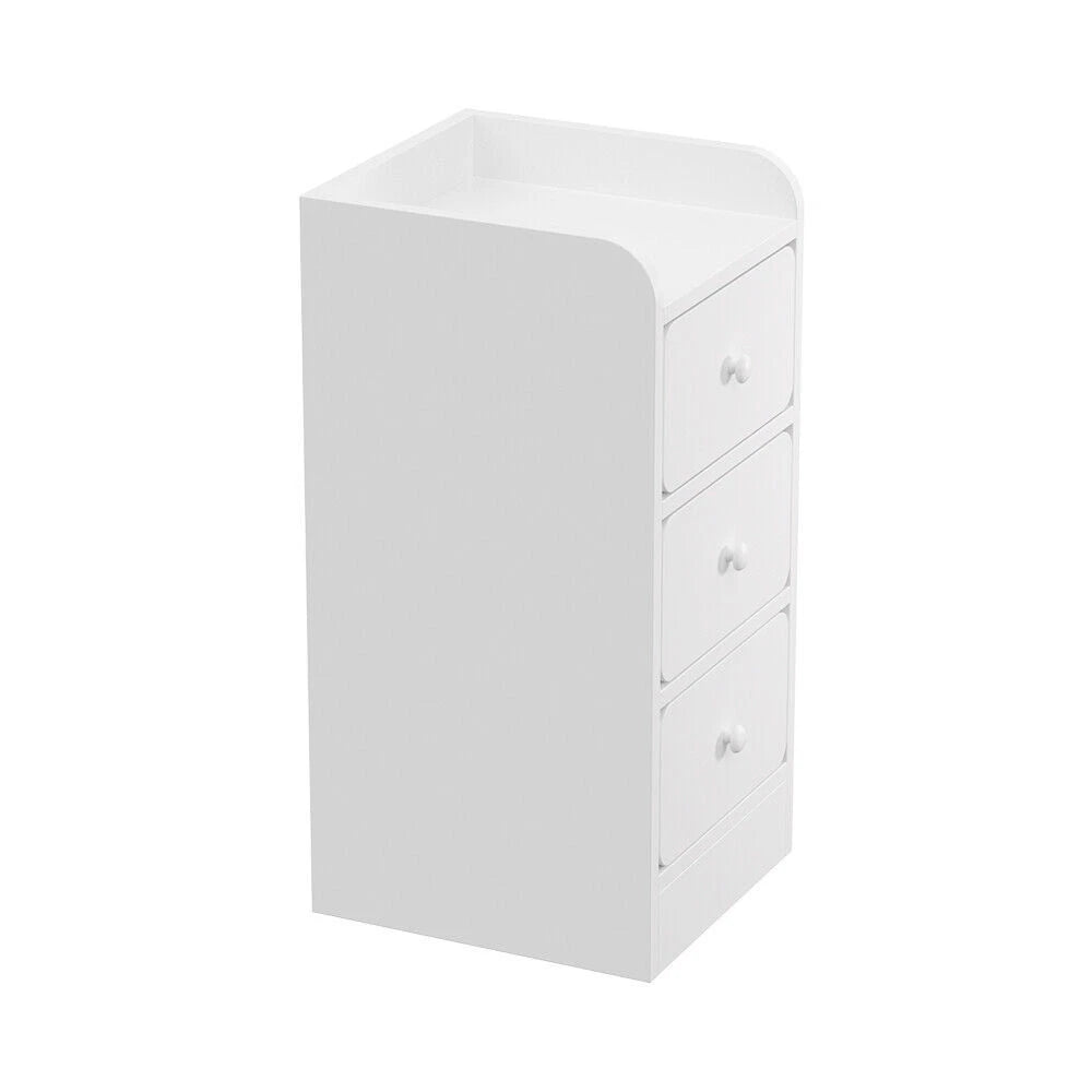 3 Drawers Wooden Bedroom Bedside Cabinet Furniture Storage Nightstand Side Table