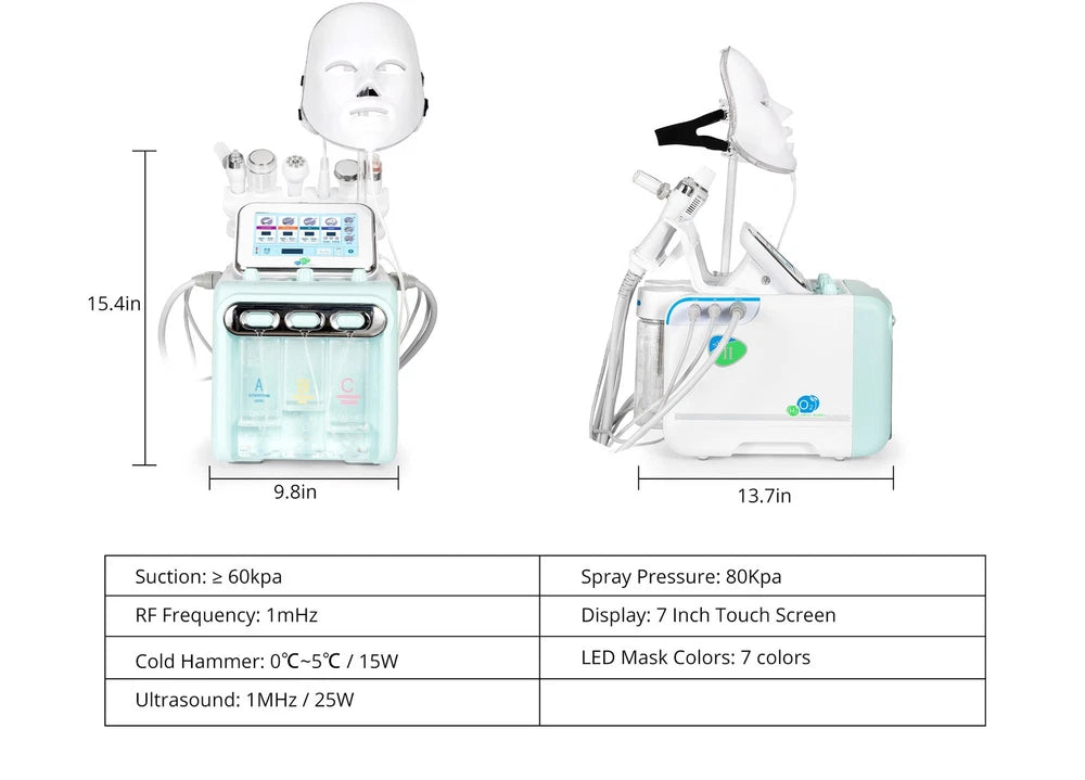 6/7 in 1 Hydra Water Facial Cleaner Aqua Peel Hydro Dermabrasion Beauty Machine