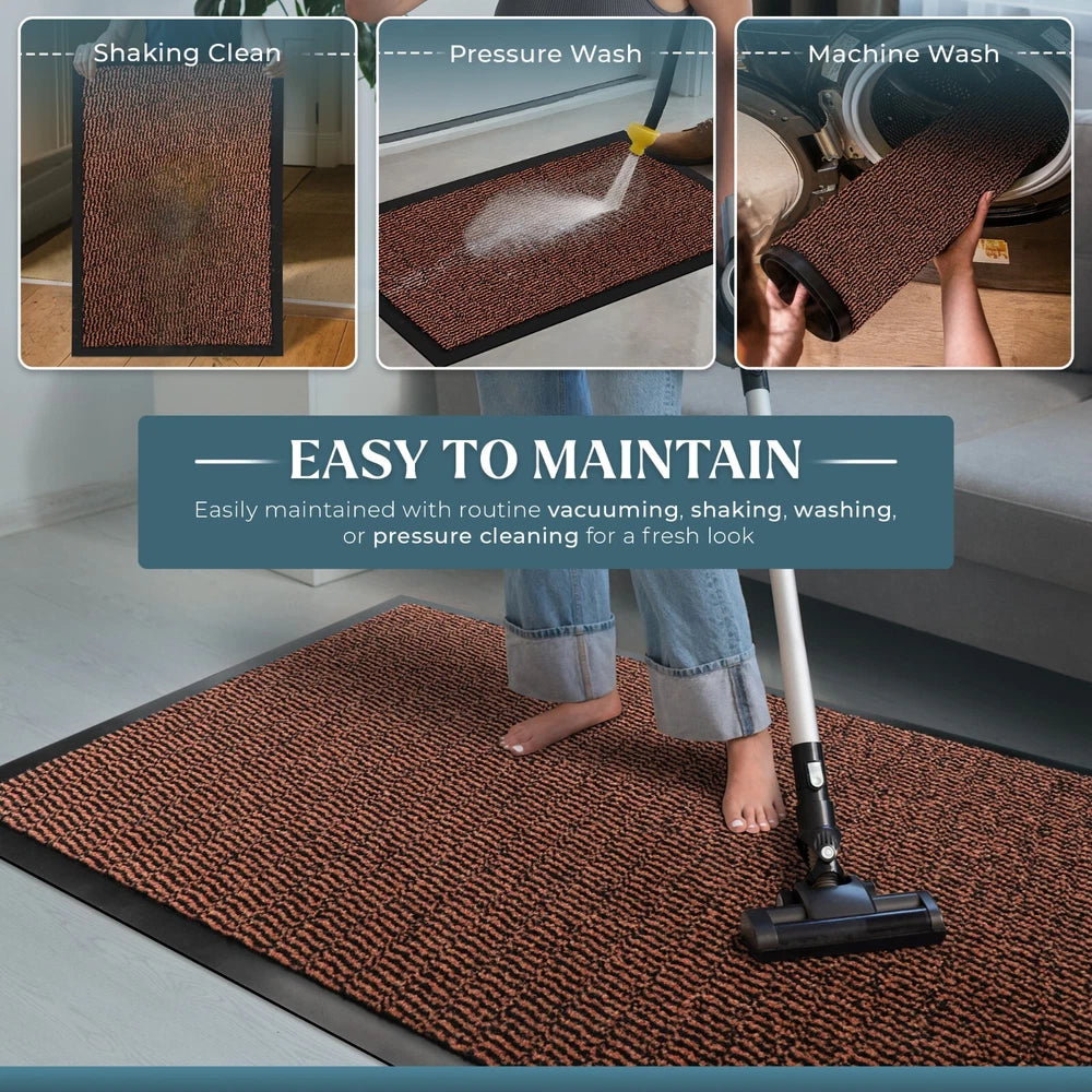 Barrier Mat Entrance Door Mat Heavy Duty Non Slip Dirt Trapper Rubber Back Rugs