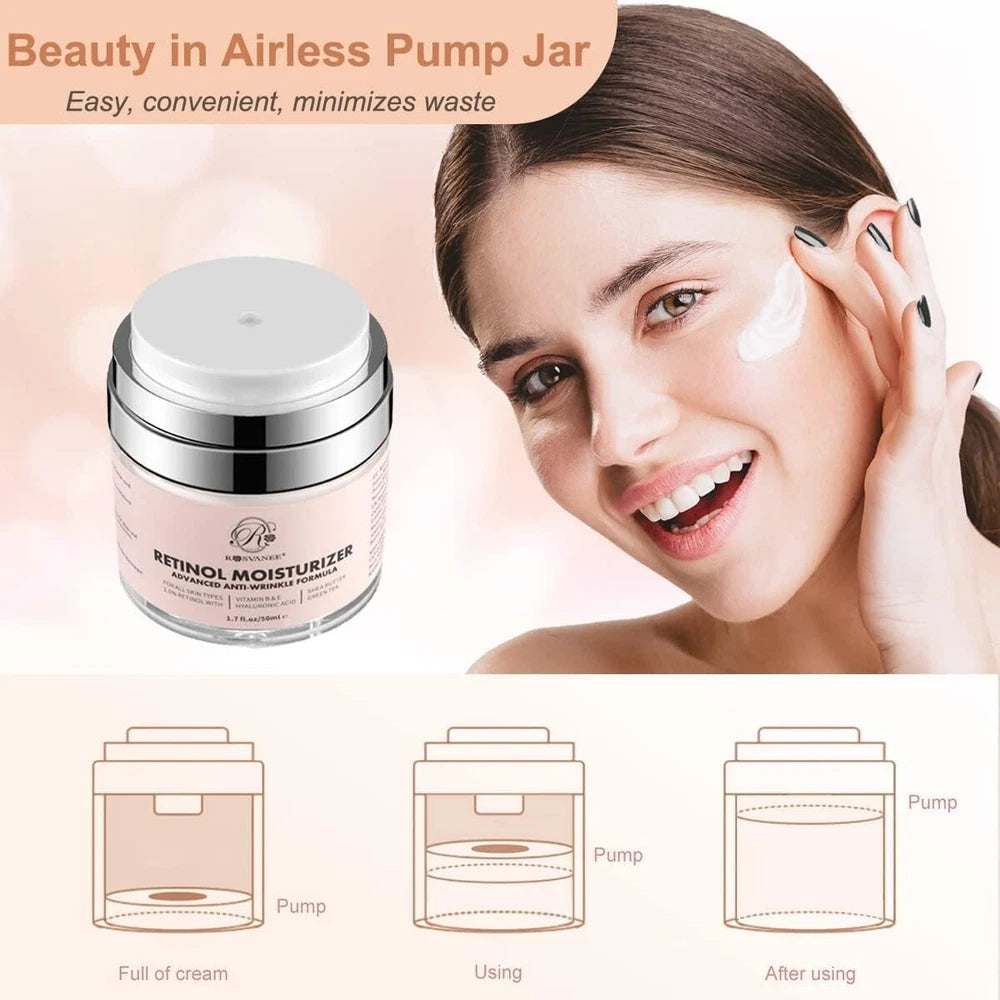 ROSVANEE Retinol Moisturizer Anti Aging Cream for Face, Neck and Eye with 2.5%..