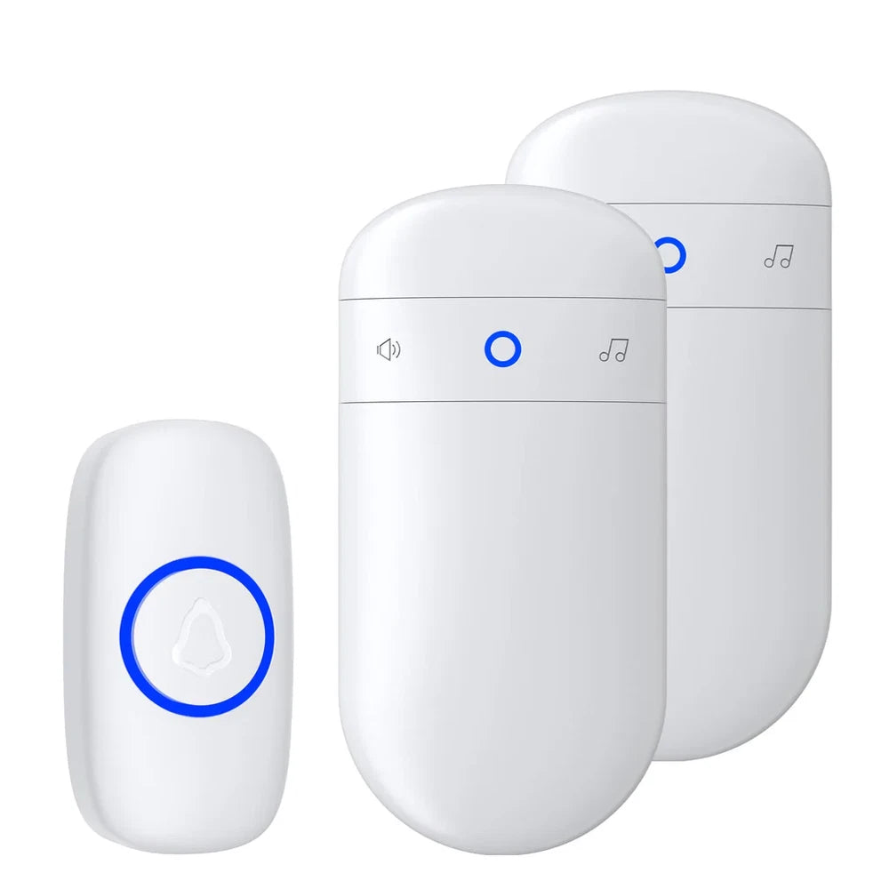 Wireless Doorbell, Plug in Waterproof Battery Operated Cordless Doorbell