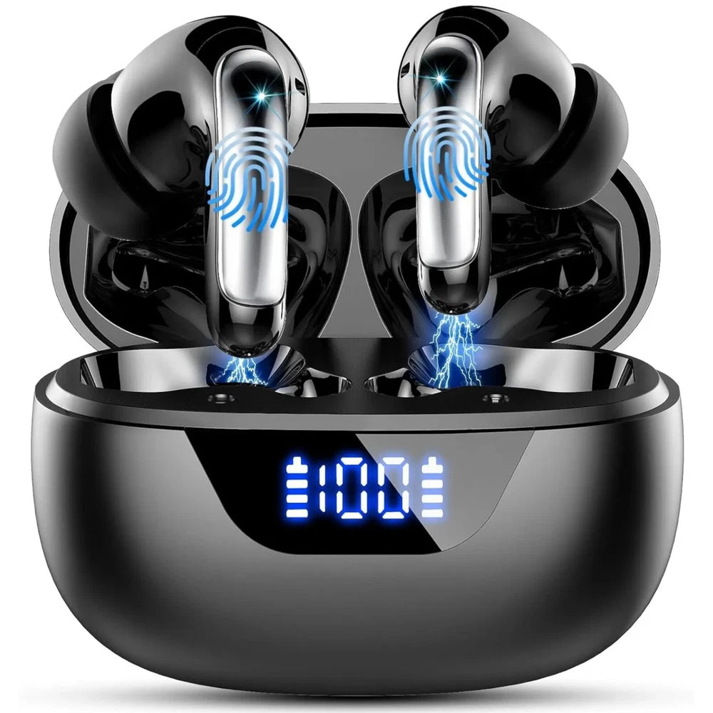 TWS Wireless Earbuds Bluetooth 5.3 Earphones 4 Mics IPX7 For Android & iPhone