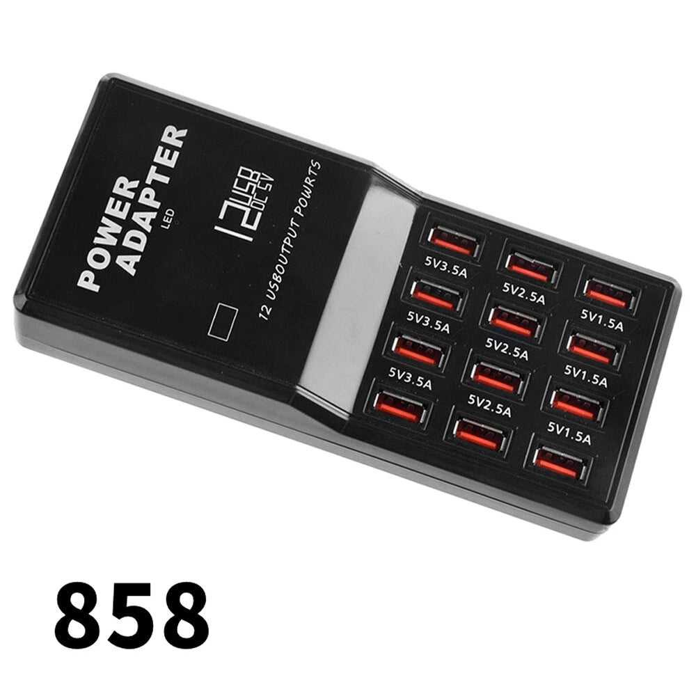 12Ports USB Multi Charger Travel Wall AC Adapter UK Plug Hub Charging Station UK