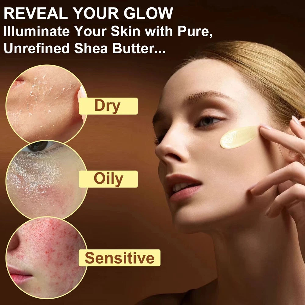 SHEA BUTTER, 100% PURE & NATURAL  Raw Unrefined Skin Body Face MOISTURISER -120g