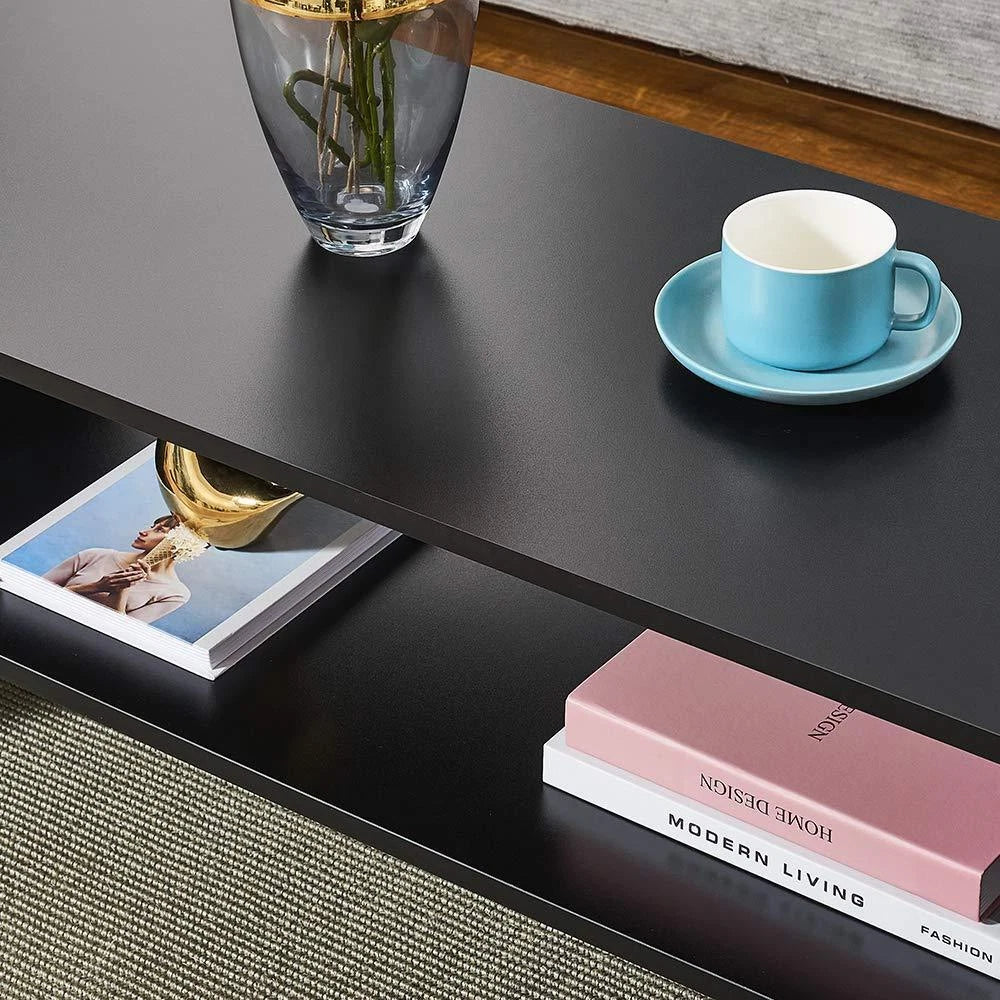 2 Tiers Coffee Table Couch End Side Sofa Tea Table Accent Table Simple TV Stand