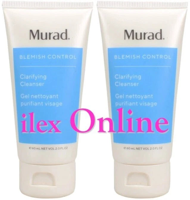 2 x MURAD BLEMISH CONTROL CLARIFYING CLEANSER FACE WASH GEL 60ml = 120ml SEALED