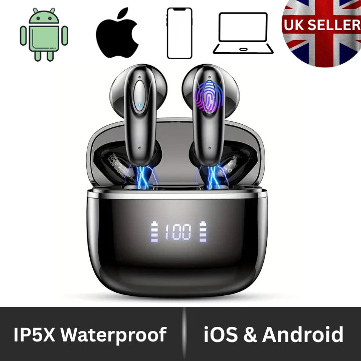 TWS Wireless Earbuds Bluetooth 5.3 Earphones For iPhone & Android