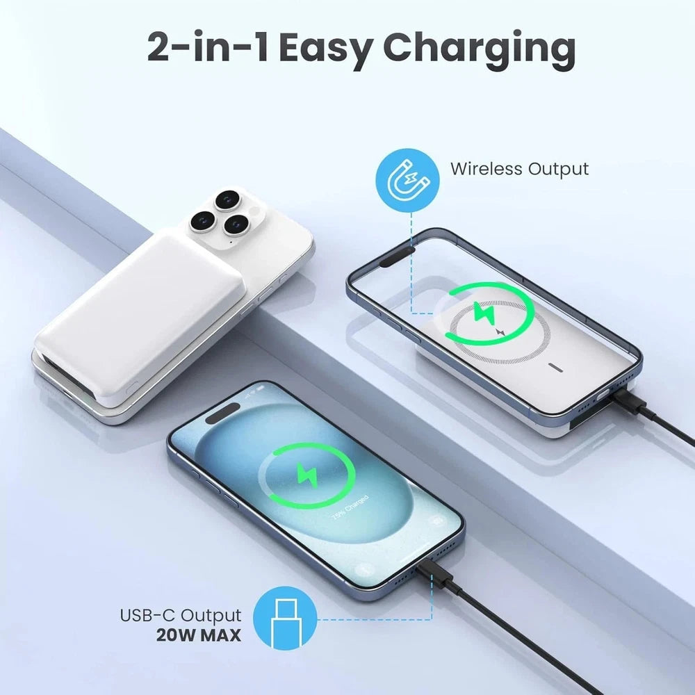 900000mAh Power Bank Magnetic Battery Pack Wireless Charger for iPhone 16/15/14