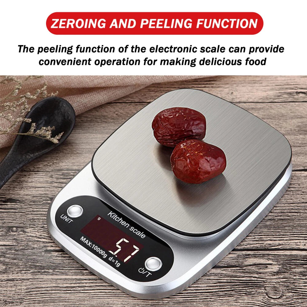 10KG Kitchen Scales Digital Electronic LCD Cooking Baking Food Weighing Scale